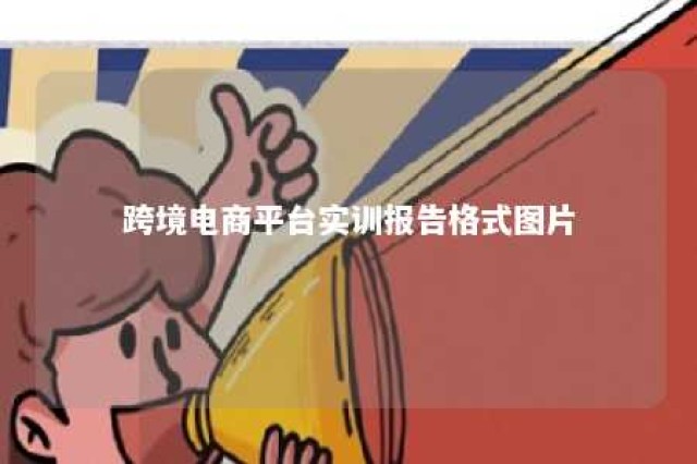 跨境电商平台实训报告格式图片 跨境电子商务平台实训报告